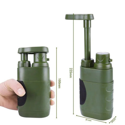 Portable Survival Water Filter for Camping and Emergency Use