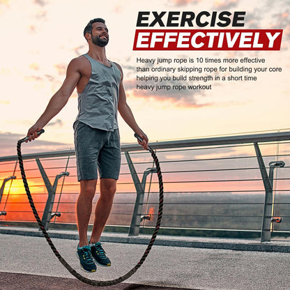 PowerJump Adjustable Weighted Skipping Rope for Strength and Cardio Training