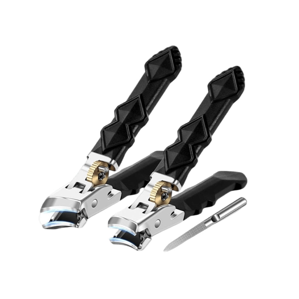 Precisienagelknipperset met knippers voor vingernagels en teennagels en een vijl