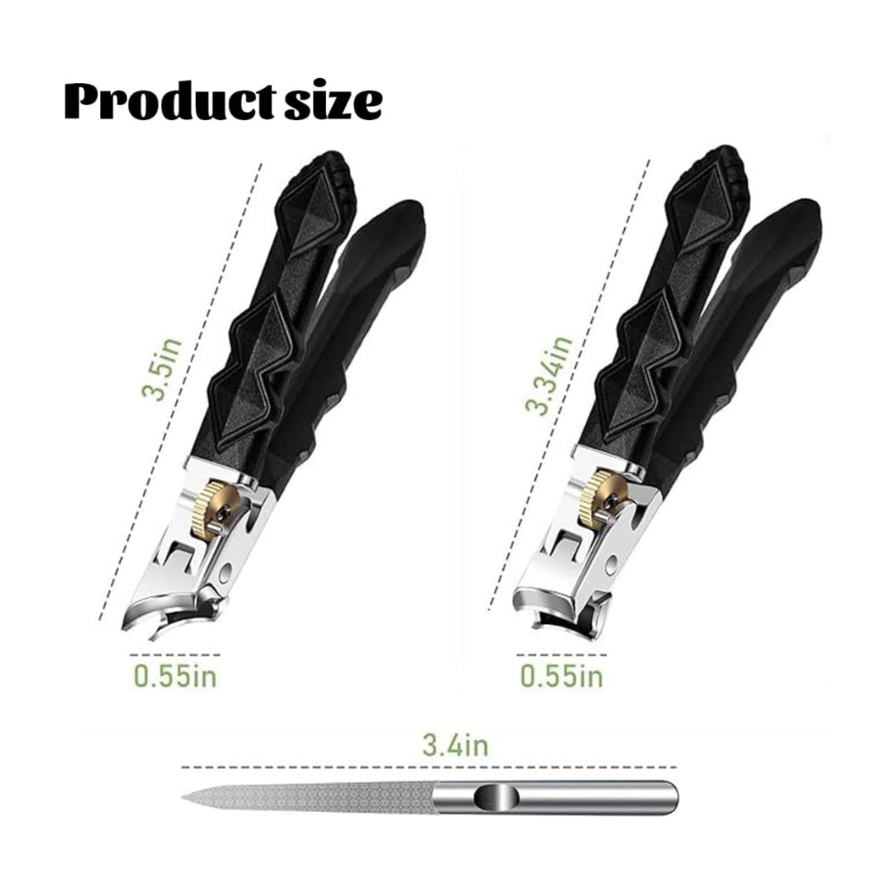 Precisienagelknipperset met knippers voor vingernagels en teennagels en een vijl
