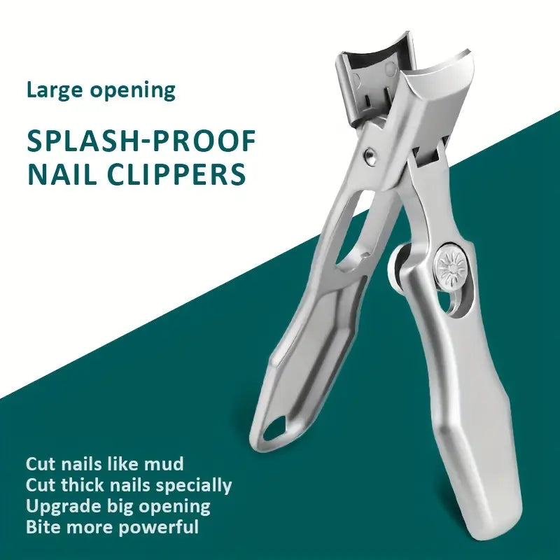 Precision Nail Clipper for Thick Nails with Wide Jaw and Ergonomic Grip