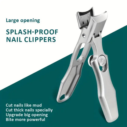 Precision Nail Clipper for Thick Nails with Wide Jaw and Ergonomic Grip