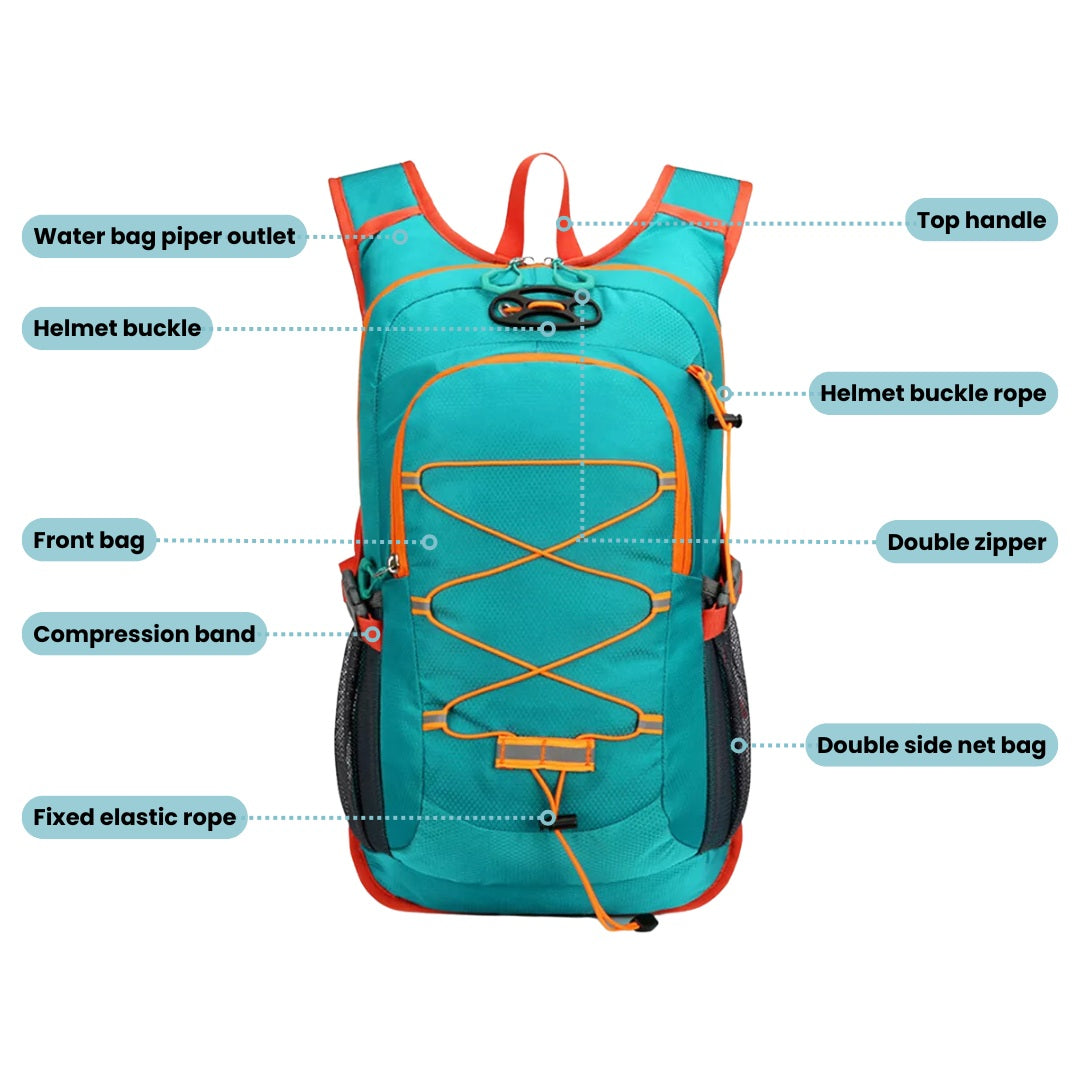 Premium Wasserdichter Fahrradrucksack mit Belüftetem Rückensupport