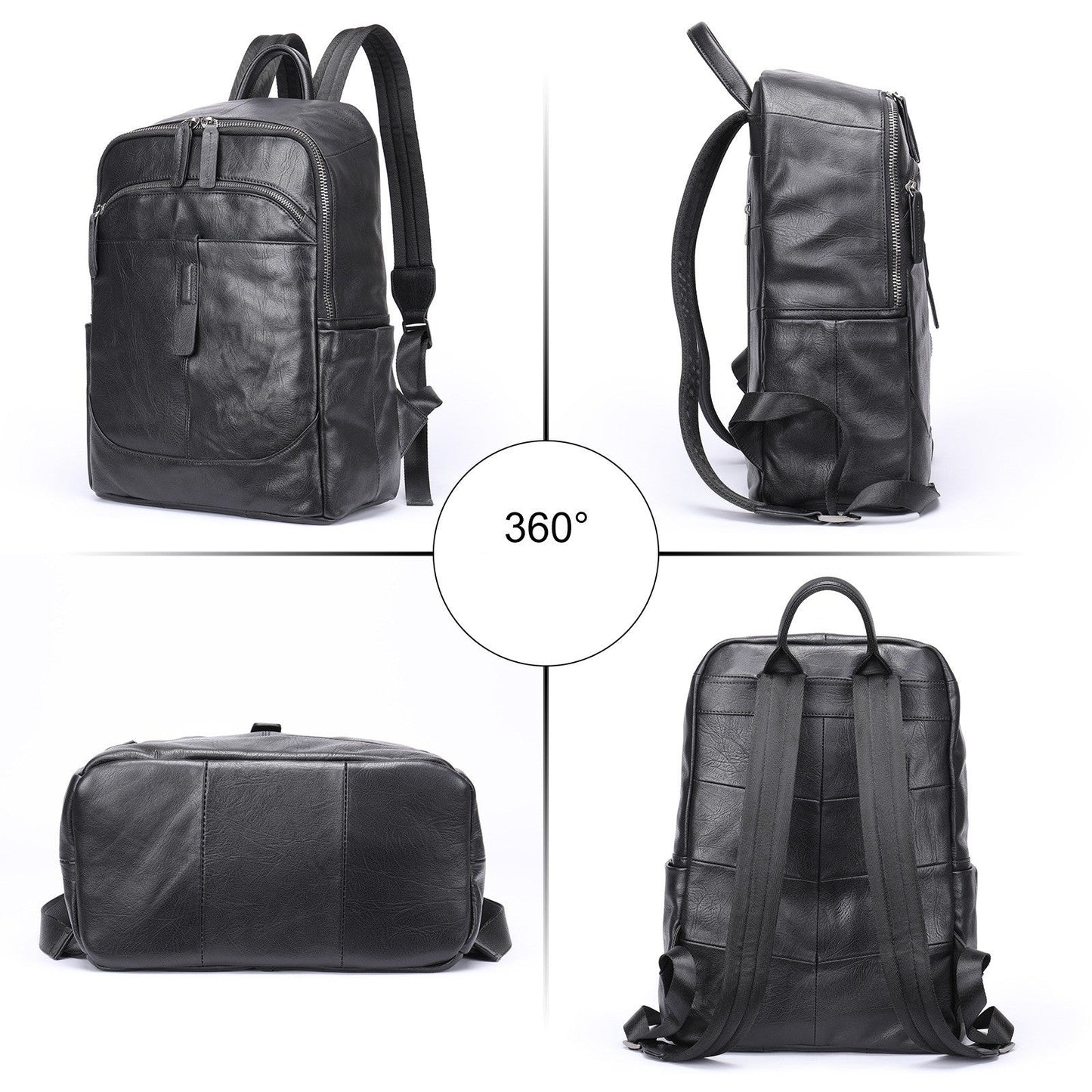 Prestige Voyager Leder-Rucksack Laptoptasche 15,6 Zoll