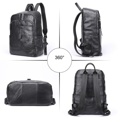 Prestige Voyager Leder-Rucksack Laptoptasche 15,6 Zoll