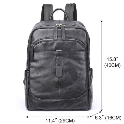 Prestige Voyager Leder-Rucksack Laptoptasche 15,6 Zoll