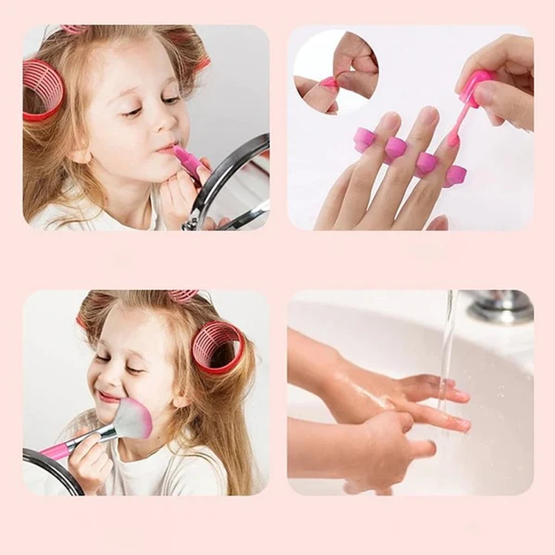 Princess Glamour Kids Makeup Play Set Safe Pretend Play Cosmetic Kit