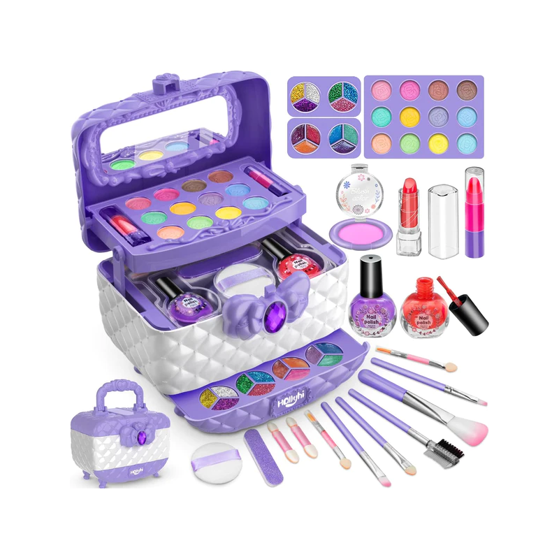 Princess Glamour Kids Makeup Play Set Safe Pretend Play Cosmetic Kit