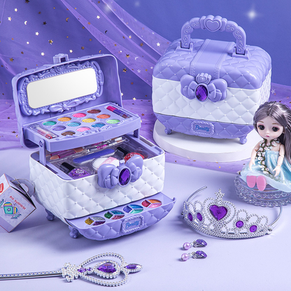 Princess Glamour Kids Makeup Play Set Safe Pretend Play Cosmetic Kit