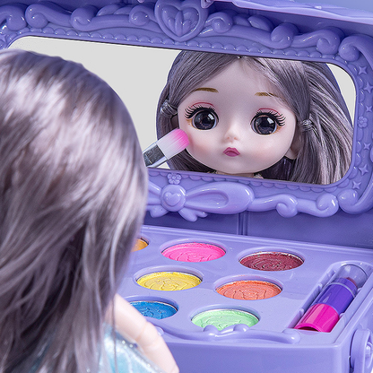 Princess Glamour Kids Makeup Play Set Safe Pretend Play Cosmetic Kit