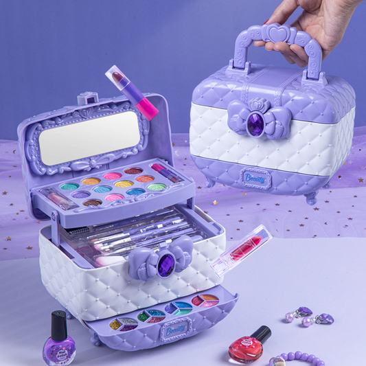Princess Glamour Kids Makeup Play Set Safe Pretend Play Cosmetic Kit