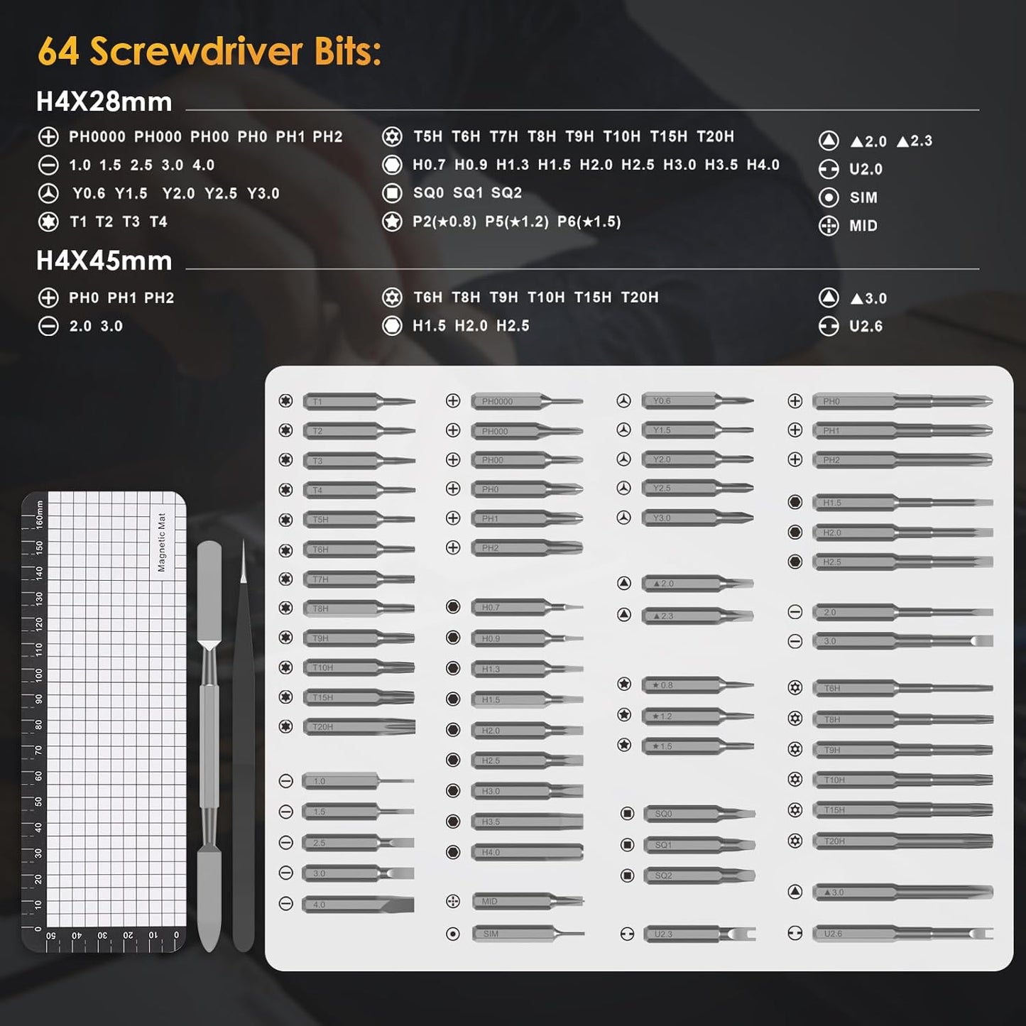 ProFix 68-in-1 Elektrisches Präzisionsschraubendreher-Set für Elektronikreparatur