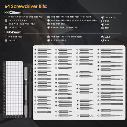 ProFix 68-in-1 Elektrisches Präzisionsschraubendreher-Set für Elektronikreparatur
