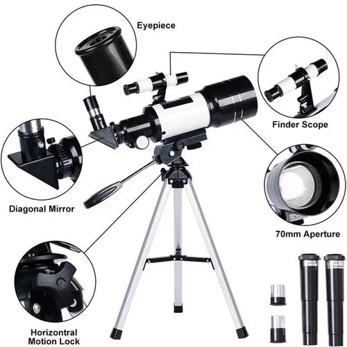 Professional Telescope with Tripod 150x Zoom for Stargazing and Moon Viewing