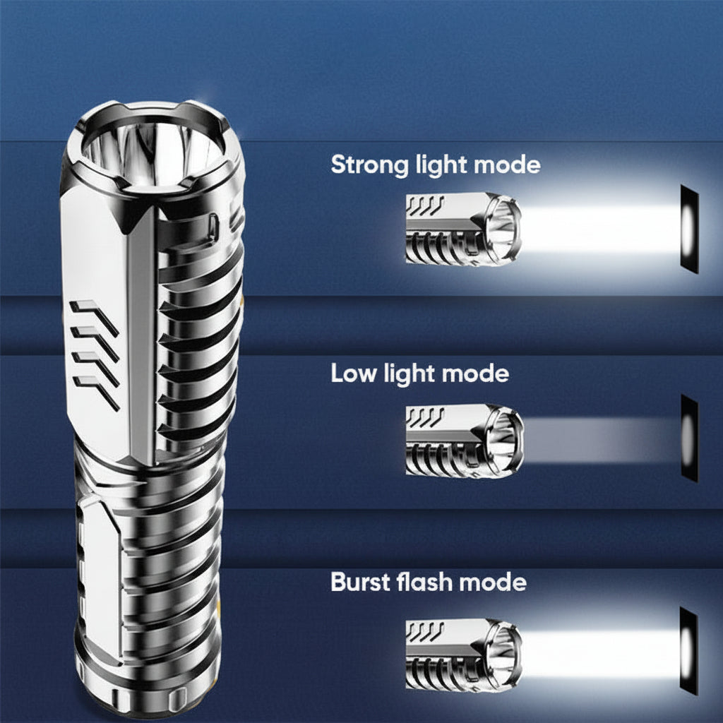 Rechargeable LED Tactical Flashlight Aluminum Outdoor Torch Long Range