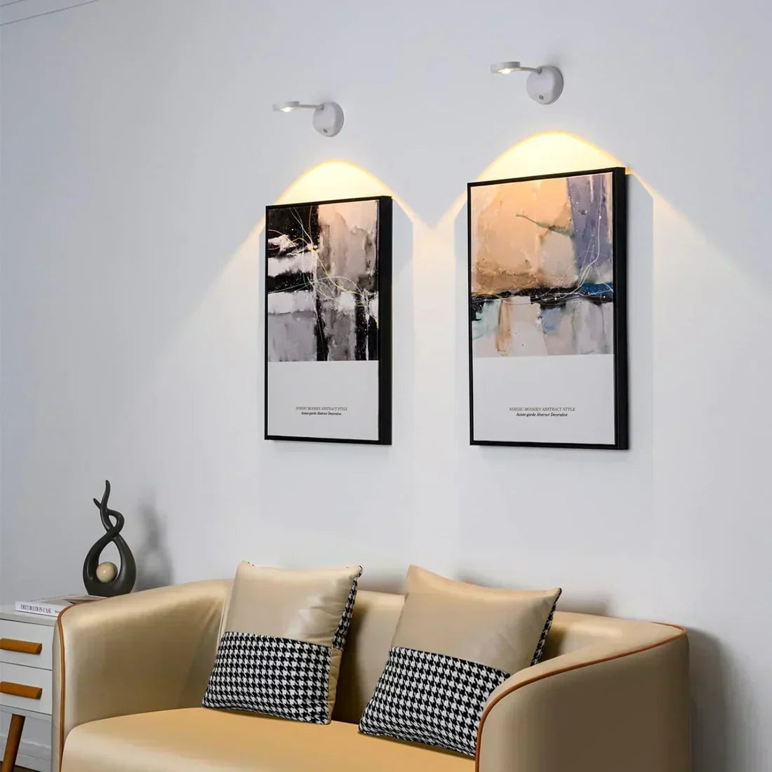 Wiederaufladbare LED-Wandleuchte – Lampe mit Bewegungssensor, einstellbarer Helligkeit und drei Lichtfarben
