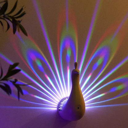 Oplaadbare wandlamp met projectie van meerkleurig licht