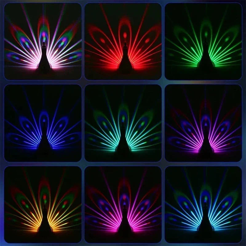 Oplaadbare wandlamp met projectie van meerkleurig licht