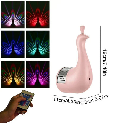 Oplaadbare wandlamp met projectie van meerkleurig licht