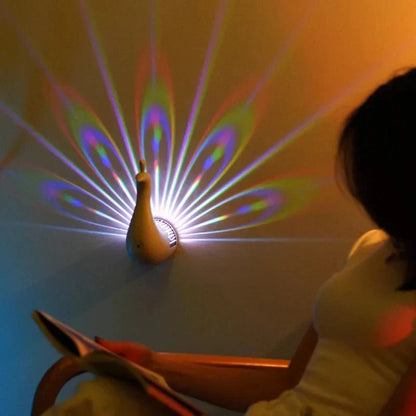 Oplaadbare wandlamp met projectie van meerkleurig licht
