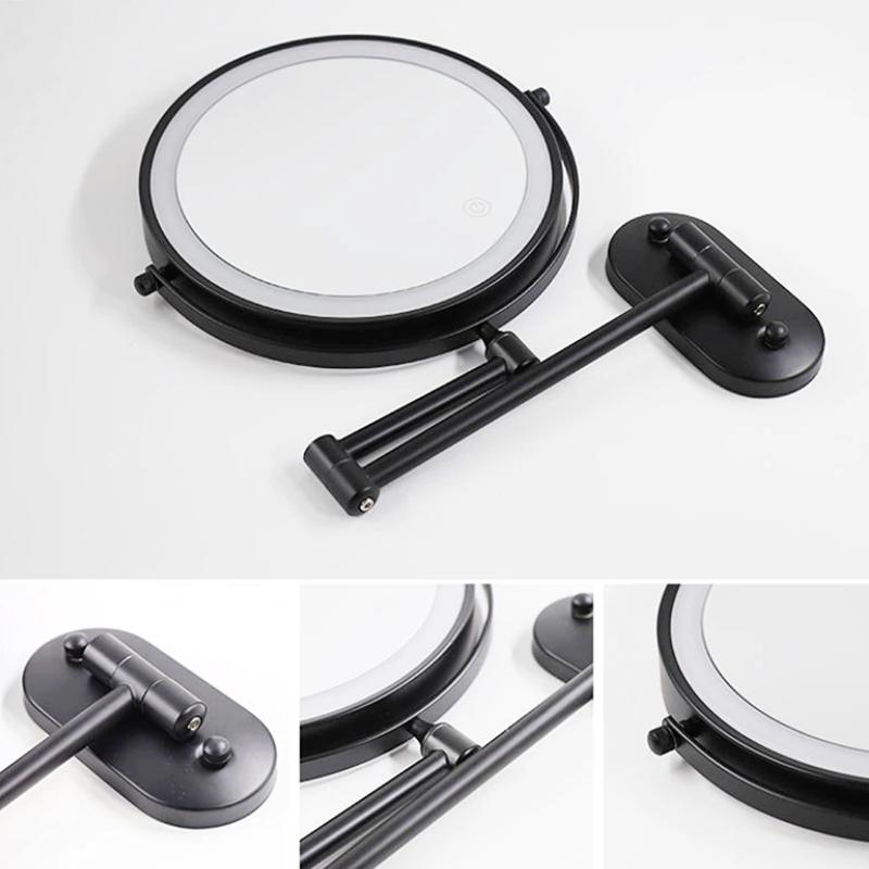 RefleX genopladeligt LED makeup-spejl med 3 lysindstillinger