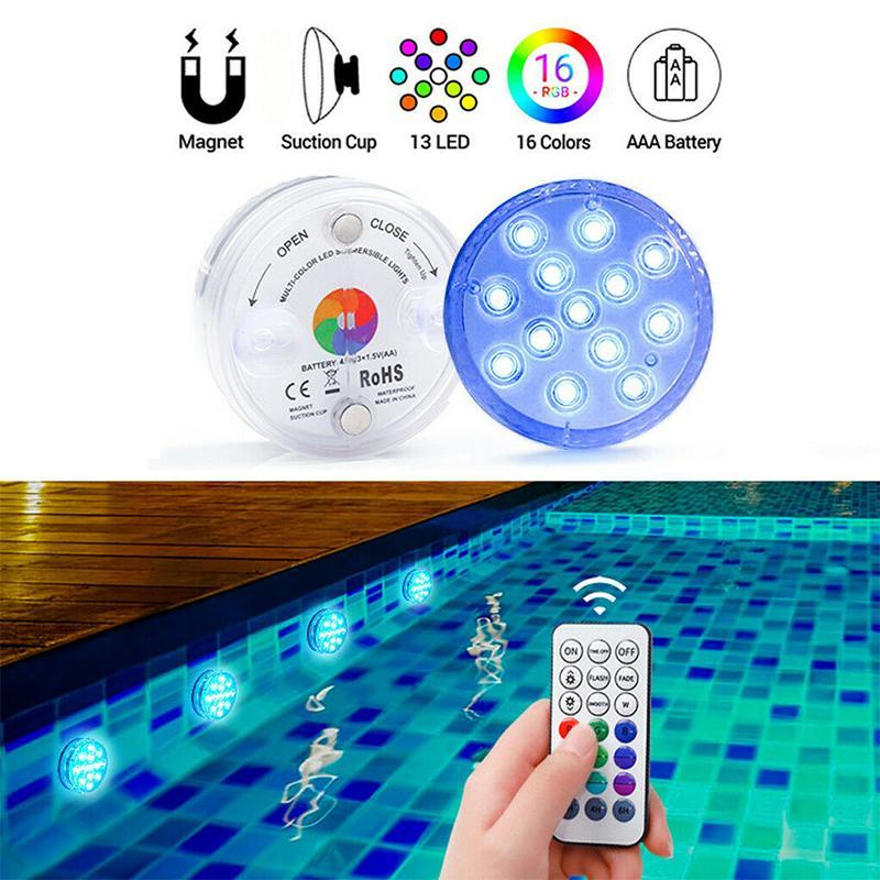 Afstandsbediening waterdichte LED zwembadlamp RGB onderdompelbare zwembad- en spa-lamp