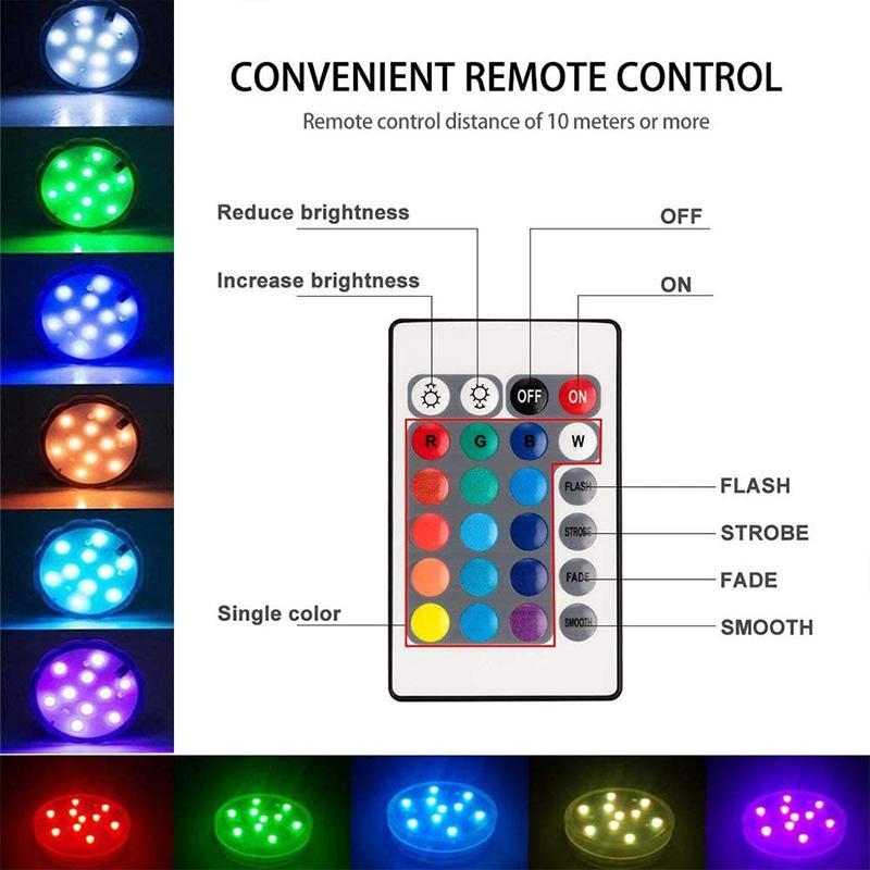 Afstandsbediening waterdichte LED zwembadlamp RGB onderdompelbare zwembad- en spa-lamp