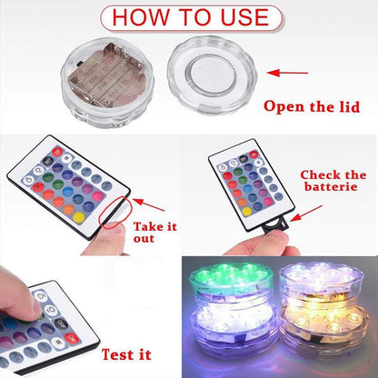 Afstandsbediening waterdichte LED zwembadlamp RGB onderdompelbare zwembad- en spa-lamp