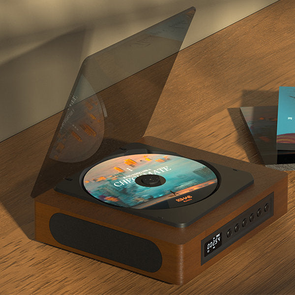 Retro odtwarzacz CD Bluetooth z radiem FM i bezprzewodowym strumieniowaniem  