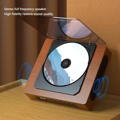 Retro odtwarzacz CD Bluetooth z radiem FM i bezprzewodowym strumieniowaniem  