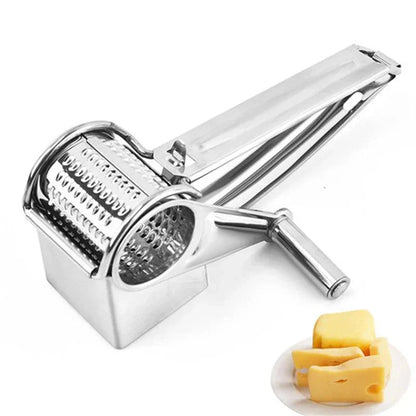Rotary Cheese Grater Stainless Steel with Interchangeable Drums