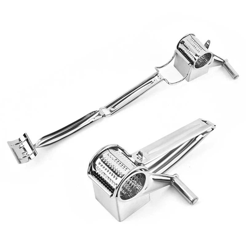 Rotary Cheese Grater Stainless Steel with Interchangeable Drums