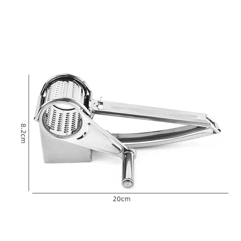 Rotary Cheese Grater Stainless Steel with Interchangeable Drums