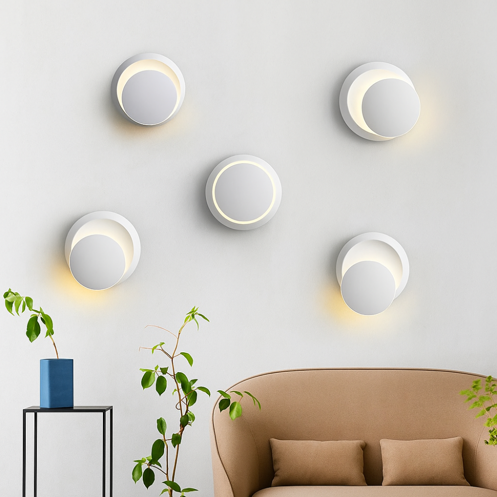 Obracana lampa ścienna LED Regulowana nowoczesna lampa do wnętrz