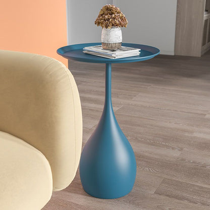 Rund metal piedestal sidebord med moderne minimalistisk design og holdbar jernkonstruktion