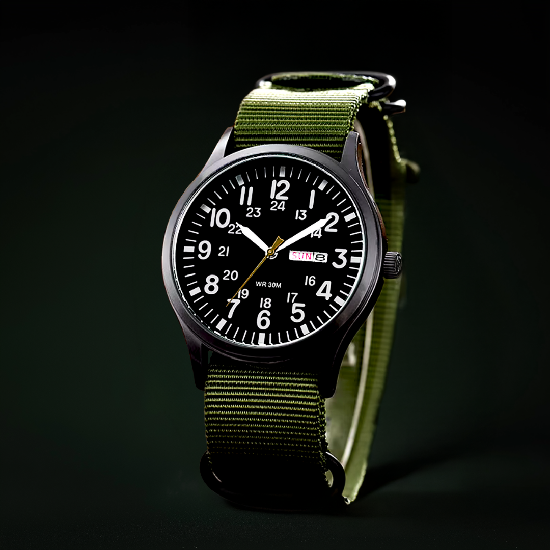 Robuste Outdoor-Herrenuhr mit wasserdichtem Edelstahl-Design