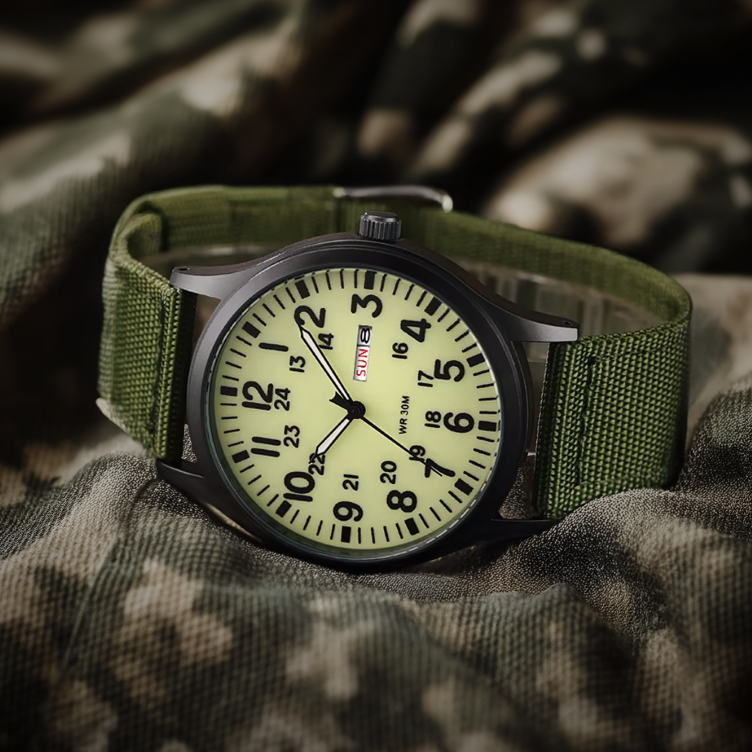 Robuste Outdoor-Herrenuhr mit wasserdichtem Edelstahl-Design