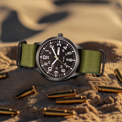 Robuste Outdoor-Herrenuhr mit wasserdichtem Edelstahl-Design