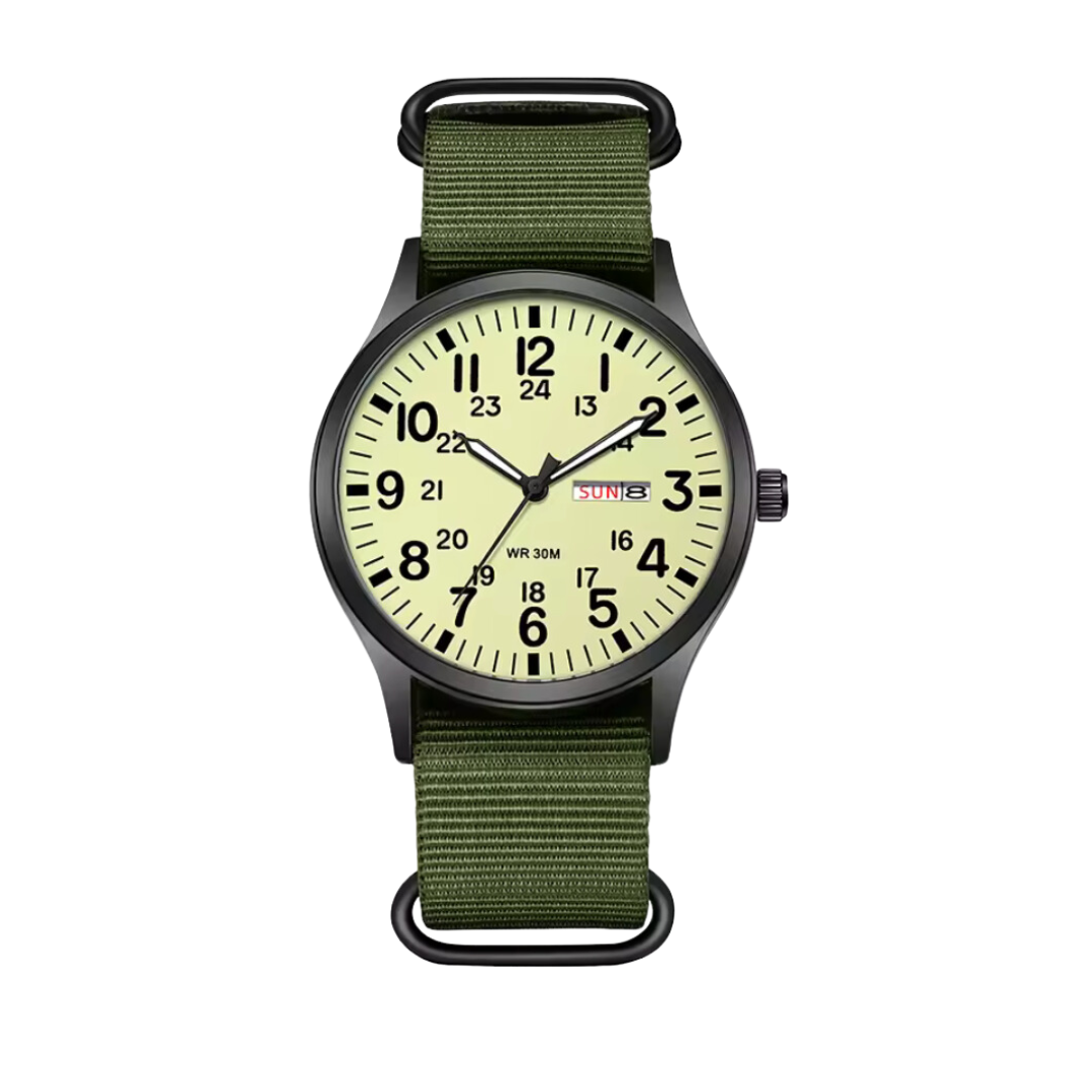 Robuste Outdoor-Herrenuhr mit wasserdichtem Edelstahl-Design