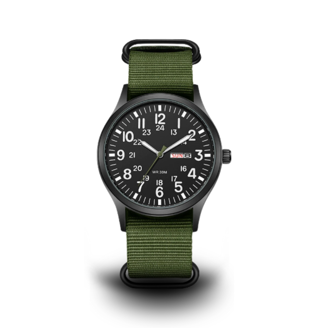 Robuste Outdoor-Herrenuhr mit wasserdichtem Edelstahl-Design