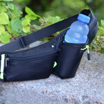 RunEase hydratatie hardloopriem waterdichte heuptas met fleshouder voor hardlopen en wandelen