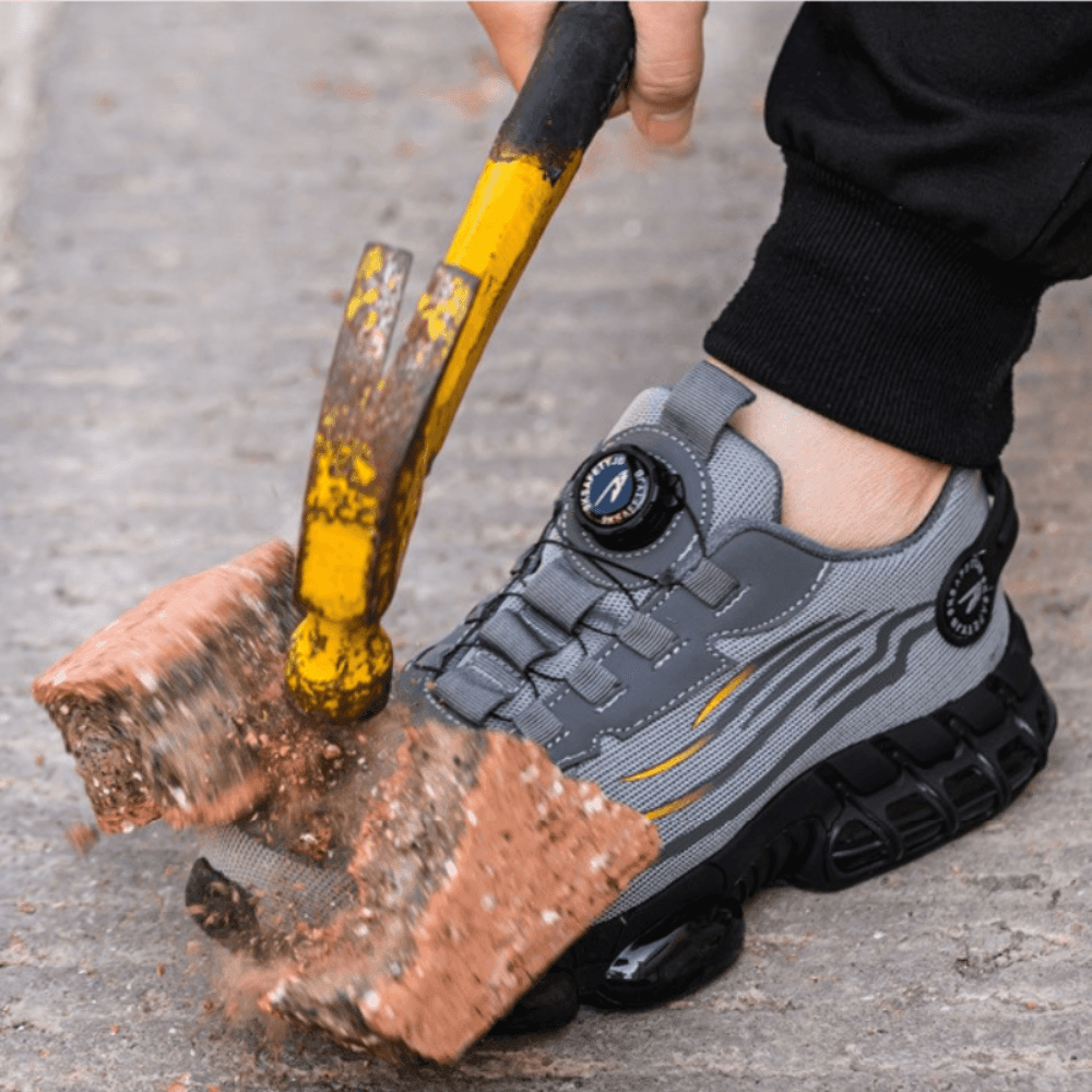 SafeShoez Orthopedic Steel Toe Work Shoes with Memory Foam Comfort