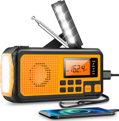 SafeSignal nødradio med lommelygte og powerbank