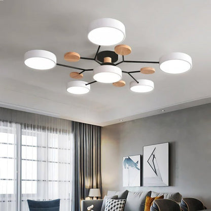 Skandinavisk LED loftslampe – moderne gren-design varm hvid lampe