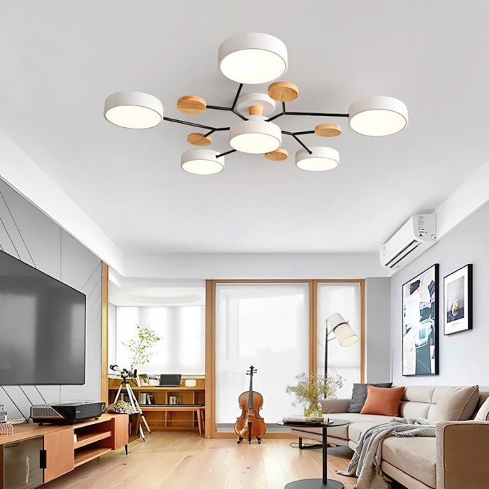 Skandinavisk LED loftslampe – moderne gren-design varm hvid lampe