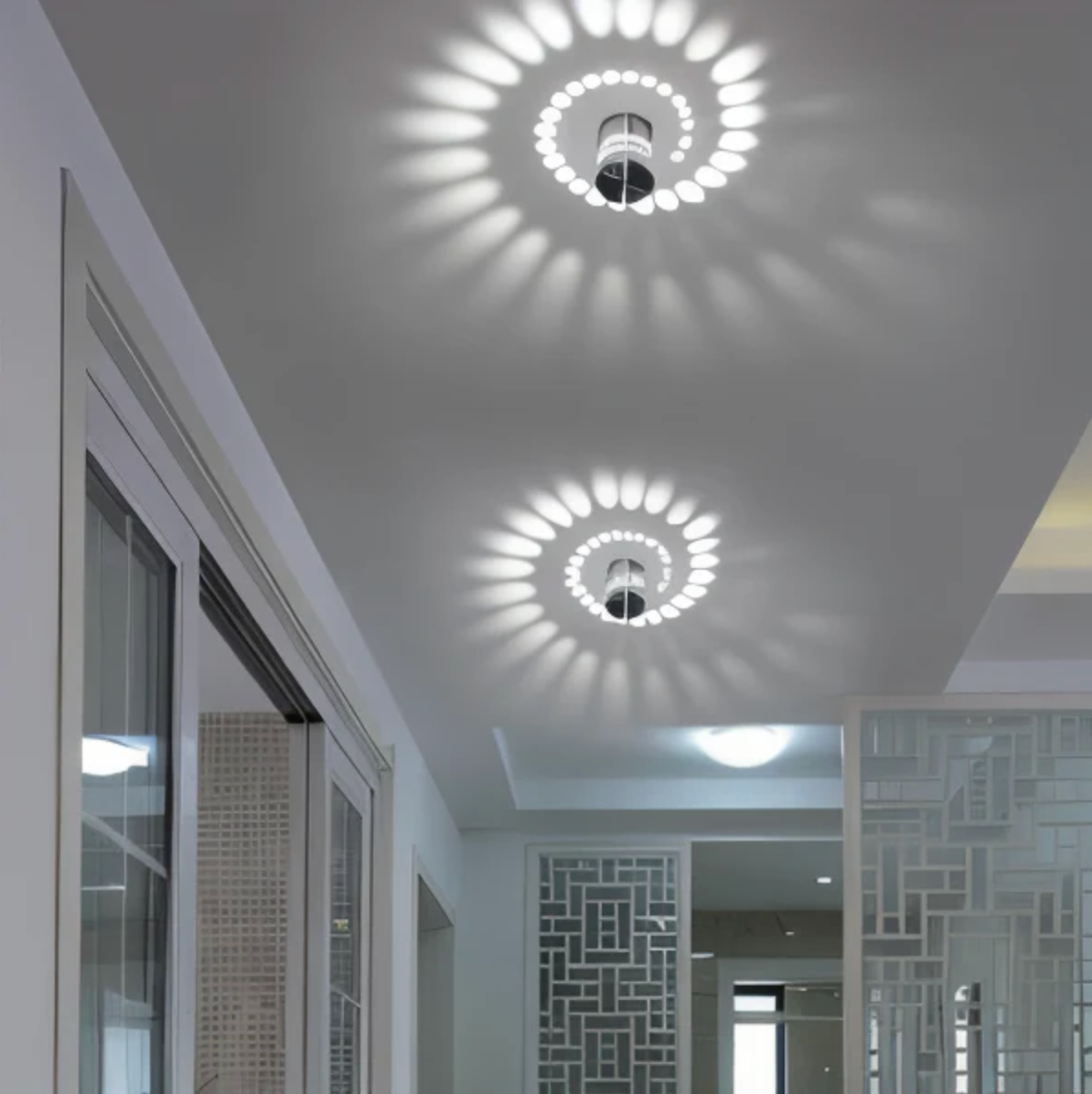 LuminBlast LED Spiral Wall Light Colorful Modern Indoor Wall Lamp
