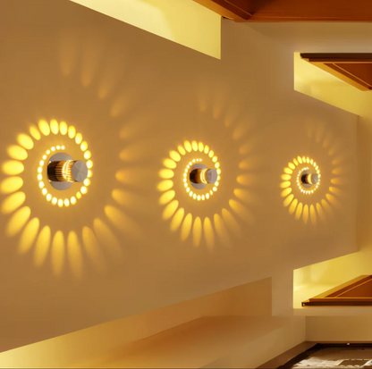 LuminBlast LED Spiral Wall Light Colorful Modern Indoor Wall Lamp