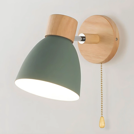 Skandinavisk væglampe med trækontakt varm nordisk stil lampe