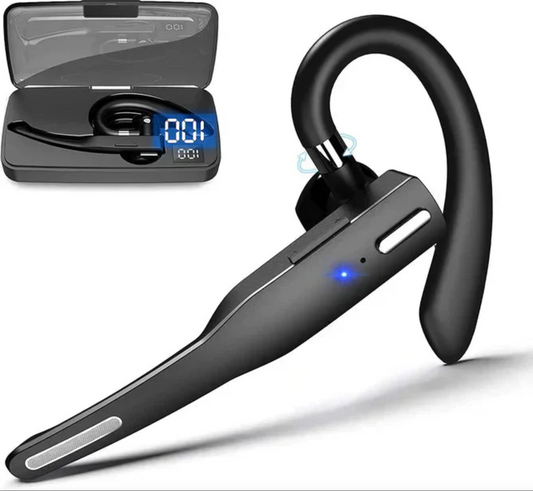 Wireless Bluetooth Headset with Dual Microphone Noise Cancelling and Long Battery Life
