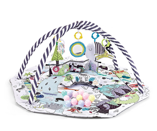 SensoryHaven 8 in 1 Baby Play Mat with Toys for Sensory Development and Early Learning